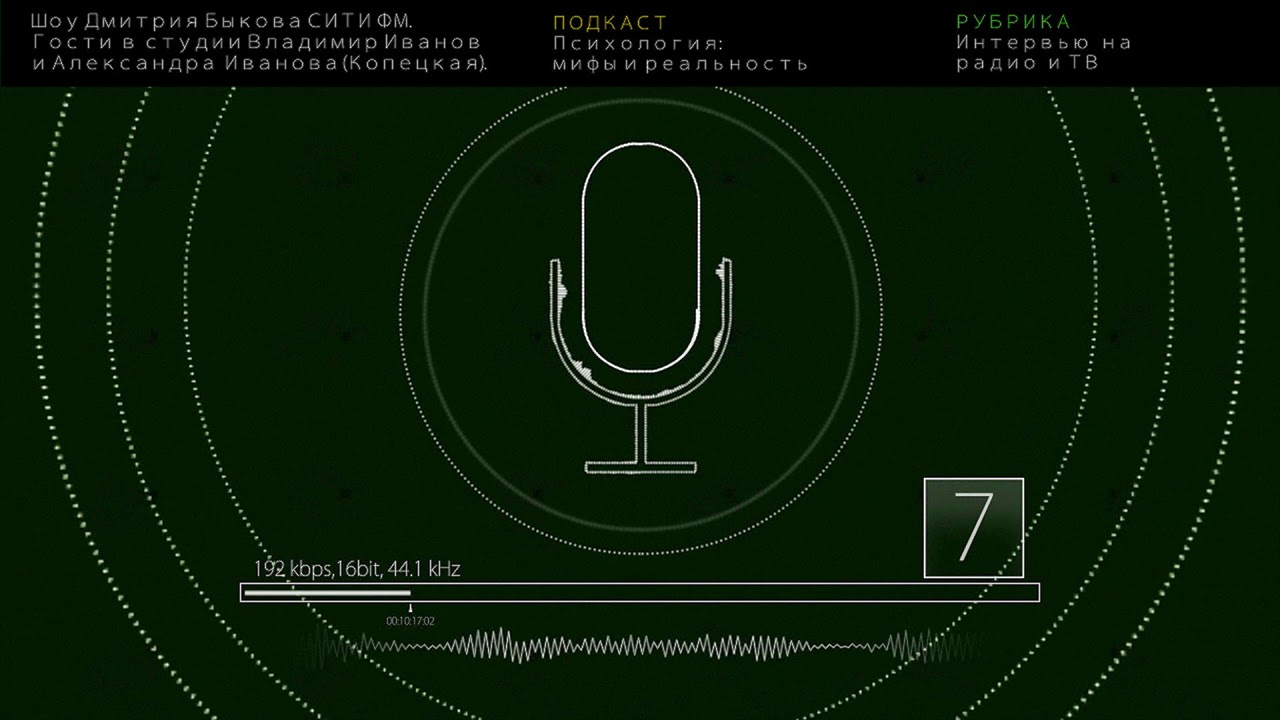 Сити ФМ Шоу Дмитрия Быкова В гостях Владимир Иванов и Александра Иванова (Копецкая)